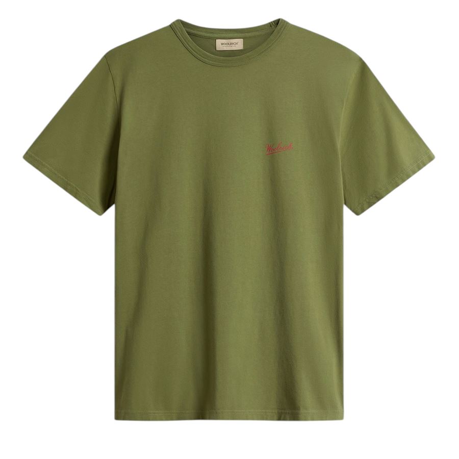 T-shirt maniche corte in puro cotone con logo da uomo Woolrich | CFWOTE01446641